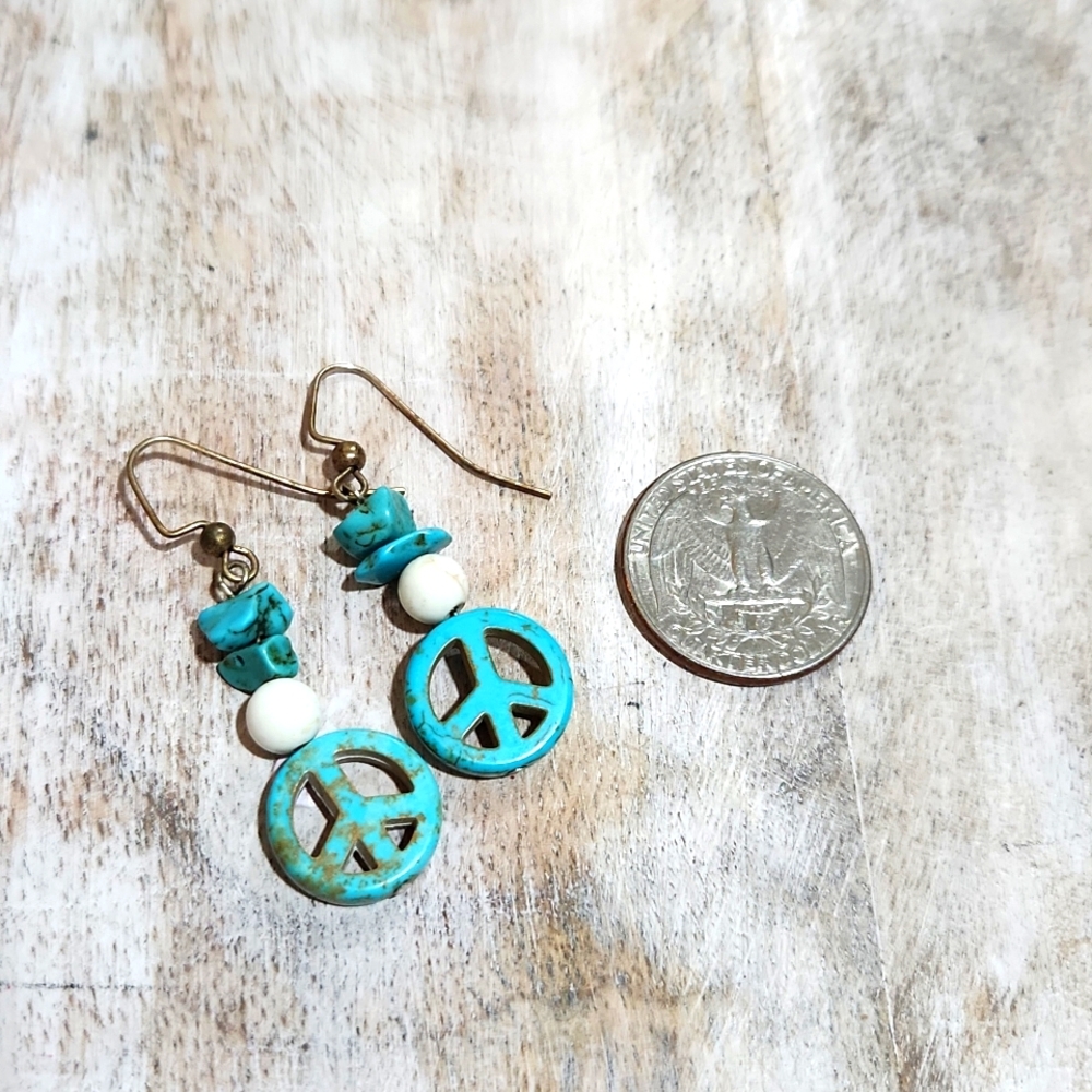 Bohemian turquoise stone earrings
